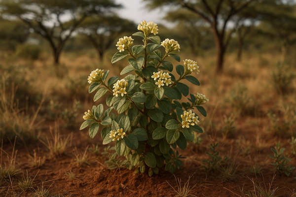 hyper realistic fadogia agrestis in the wild growing naturally